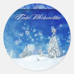 Frohe Weihnachten Runt Klistermärke