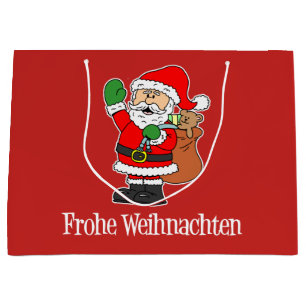 Frohe Weihnachten Santa German God jul