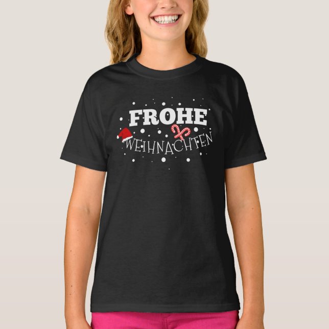 Frohe Weihnachten T Shirt (Framsida)