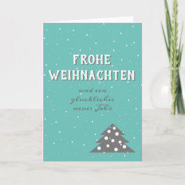 Frohe Weihnachten Typography Julgran Kort