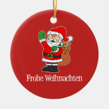 Frohe Weihnachten tysk jul Santa