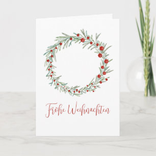 Frohe Weihnachten, tyska julkransar Holida Helgkort