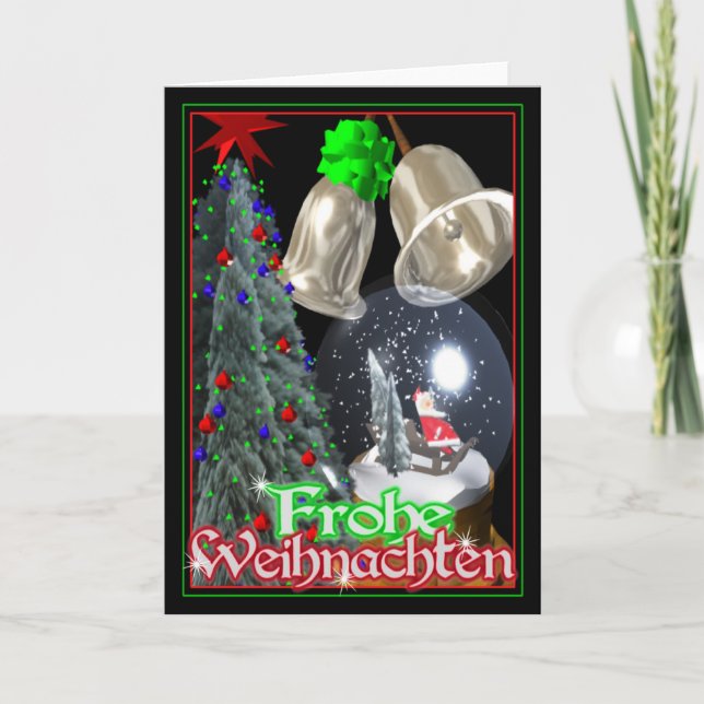 Frohe Weihnachten tyskjulkort Helgkort (Framsida)