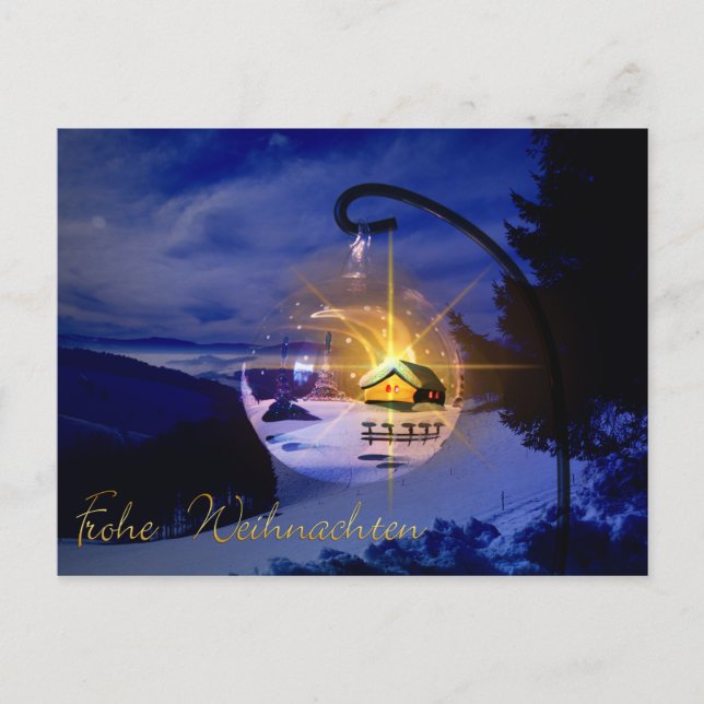Frohe Weihnachten Vykort (Framsida)