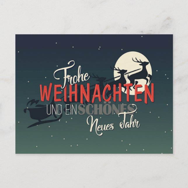 Frohe Weihnachten Vykort (Framsida)