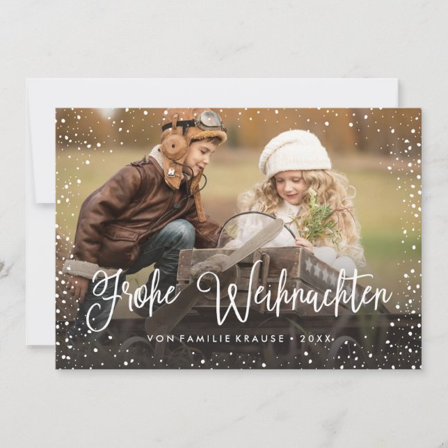 Frohe Weihnachten | Weihnachtskarte Julkort (Framsida)