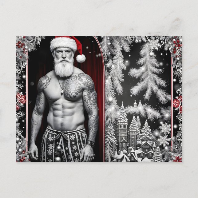 Frohe Weihnachten wünscht der Weihnachtsmann Vykort (Framsida)