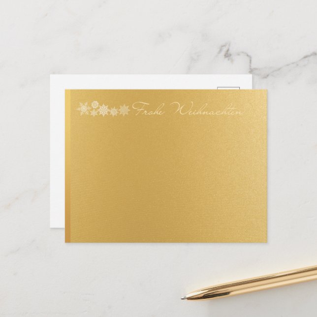 Frohe Weinachten God jul Vykort (Fram/Back In Situ)