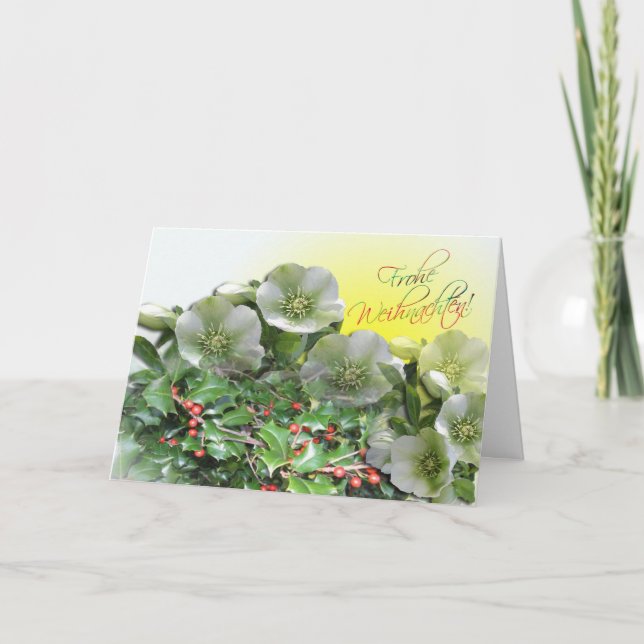 Frohes Fest Karte - tysk julkort Helgkort (Framsida)