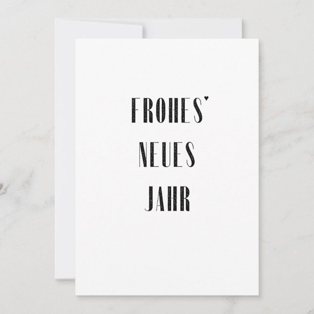 Frohes Neues Jahr - minimalistic typography card Julkort (Framsida)