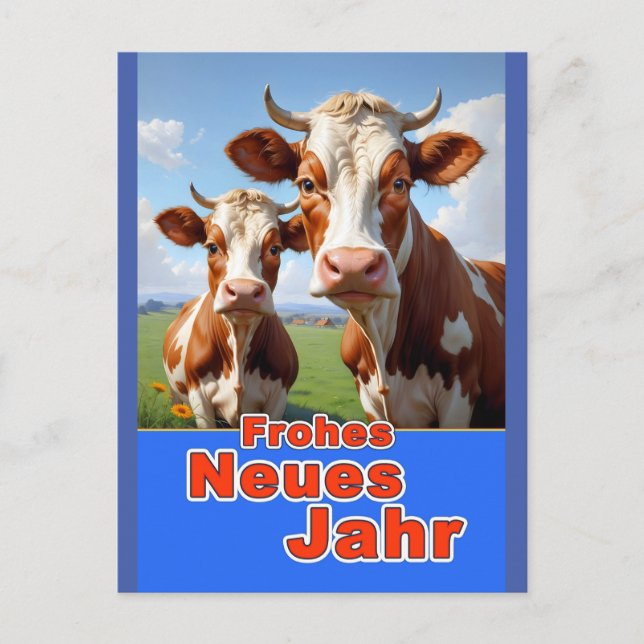 frohes neues jahr vykort (Framsida)