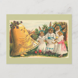 Fröhliche Ostern vintagepåskhare Helg Vykort