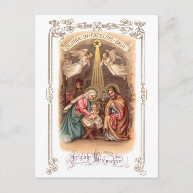 Fröhliche Weihnacht 2 Vykort (Framsida)