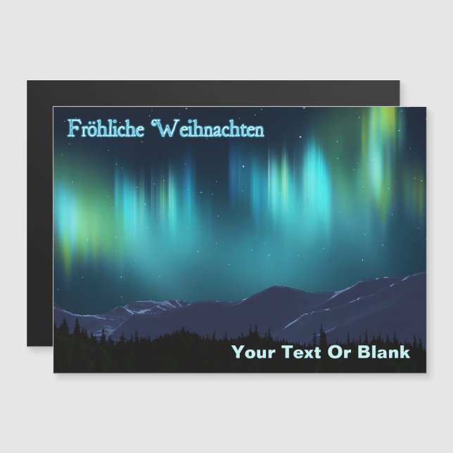 Fröhliche Weihnachten - Aurora Borealis (Fram/baksida)