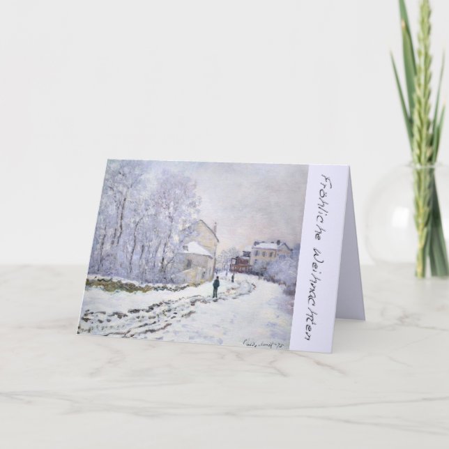 Fröhliche Weihnachten German Greeting Card Helgkort (Framsida)