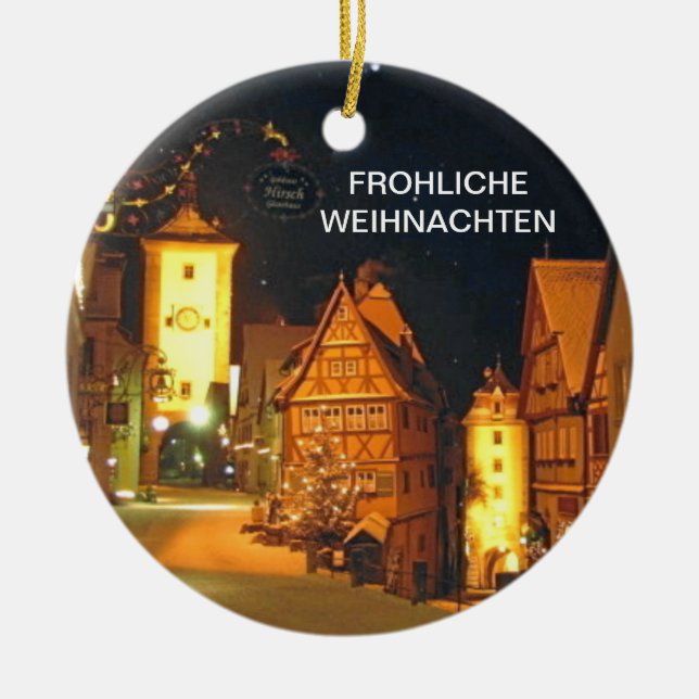 FROHLICHE WEIHNACHTEN (GOD JUL) JULGRANSPRYDNAD KERAMIK (Framsidan)