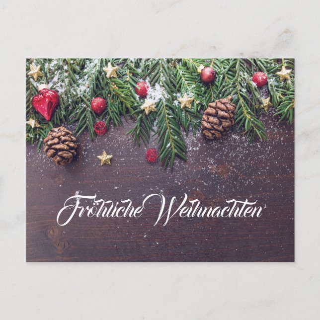 Fröhliche Weihnachten Helg Vykort (Framsida)