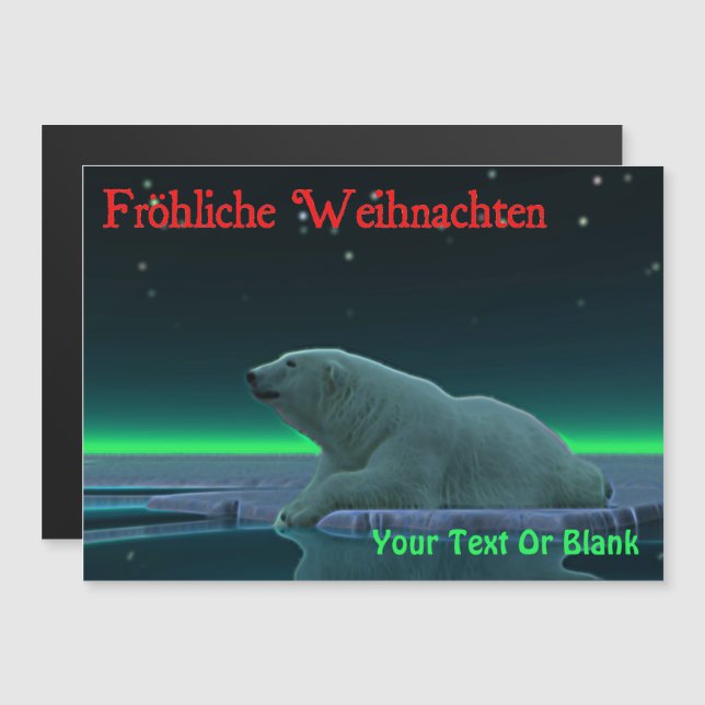 Fröhliche Weihnachten - Ice Kant Polar Bear (Fram/baksida)