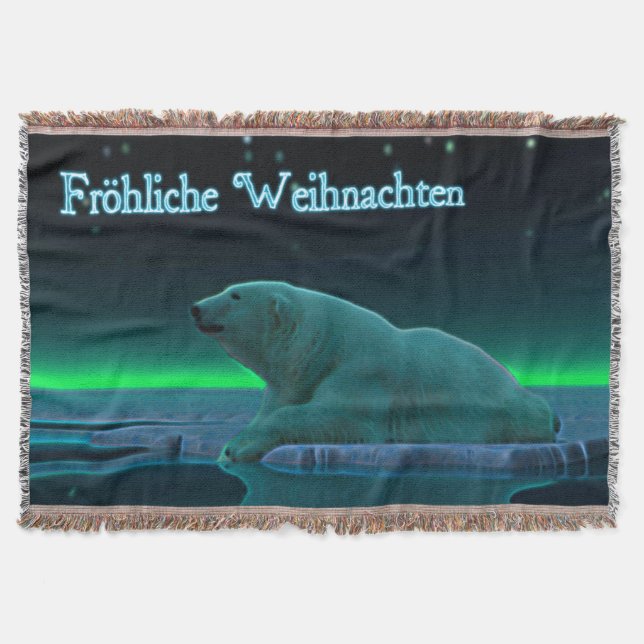Frohliche Weihnachten - Ice Kant Polar Bear Filt (Framsidan)