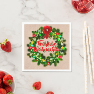 Fröhliche Weihnachten jul Cocktail Pappersservett