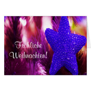 Fröhliche Weihnachten jul Lila Star III Hälsningskort