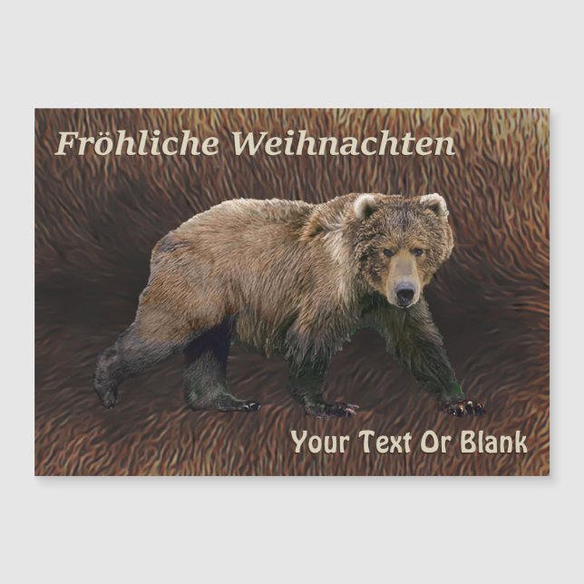 Fröhliche Weihnachten - Kodiak Bear On Västindiou  (Framsida)