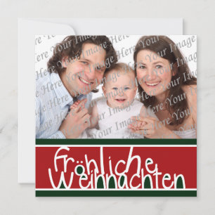 Frohliche Weihnachten kvadrerar det beställnings- Julkort