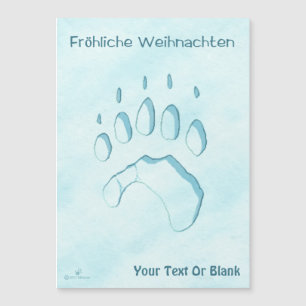 Fröhliche Weihnachten - Polar Bear Paw-utskrift