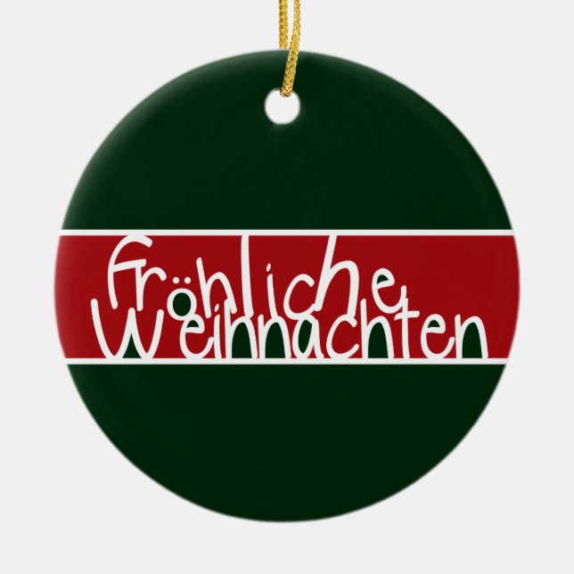 Frohliche Weihnachten prydnad Julgransprydnad Keramik (Framsidan)