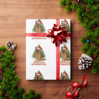 Fröhliche Weihnachten Schäferhund weihnachtshund Presentpapper