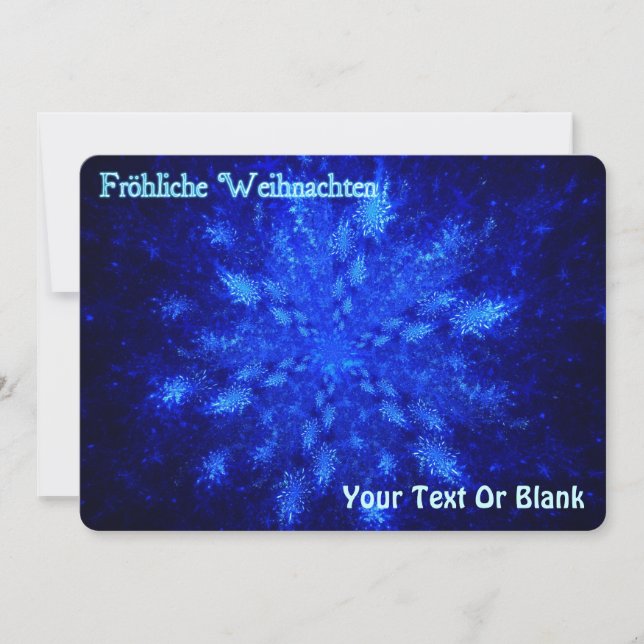 Frohliche Weihnachten - Snowburst Julkort (Framsida)