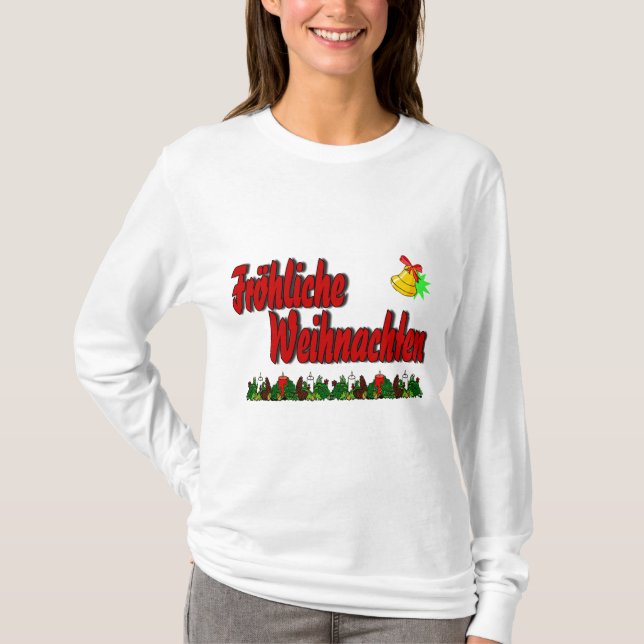 Fröhliche Weihnachten T Shirt (Framsida)