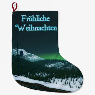 Frohliche Weihnachten - tyst natt Stor Julstrumpa