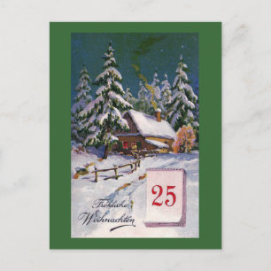 "Frohliche Weihnachten" vintagetysk Helg Vykort