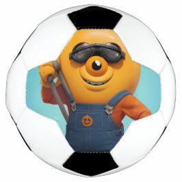 Fröhlicher Baumeister – Gelber Held mit Hammer