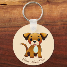 Fröhlicher, brauner Hund, sitzend - 