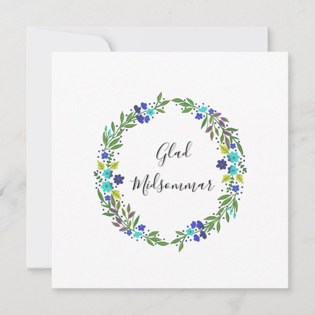 Fröhlicher Mittsommer Kort (Framsida)