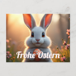 Fröhlicher Osterhase im Zauber des Frühlings Helg Vykort