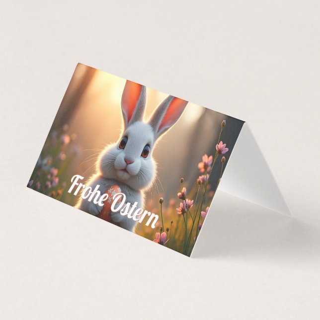 Fröhlicher Osterhase im Zauber des Frühlings Kort (Framsida)