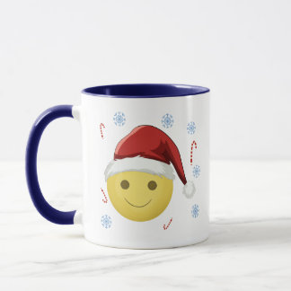 Fröhlicher Weihnachts-Smiley Mugg