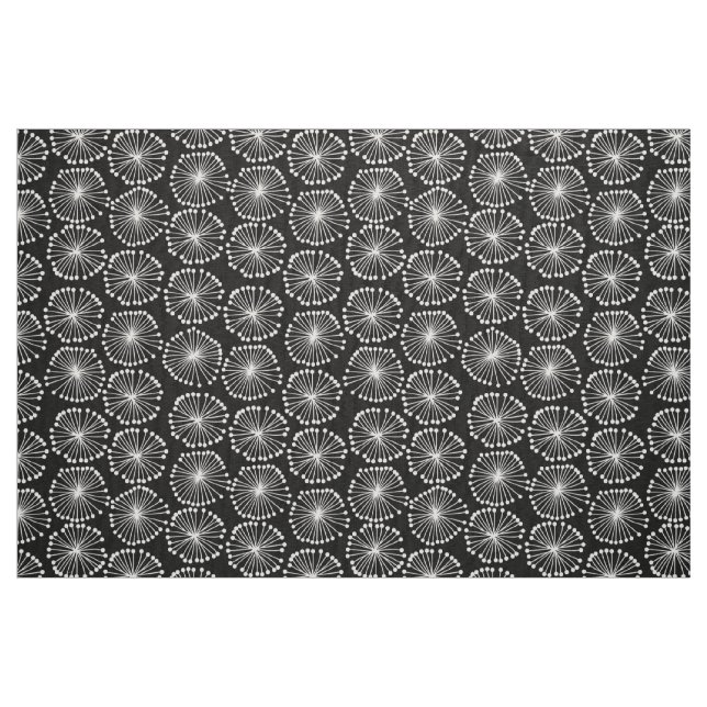 Fröhuvuden - vit på svart tyg (Fat Quarter)