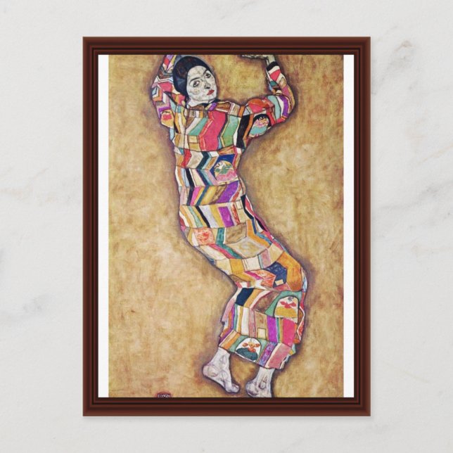 Fröken Beer av Schiele Egon Vykort (Framsida)