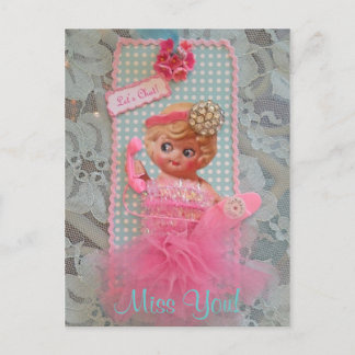 Fröken dig! Låt oss Chatta! vykort