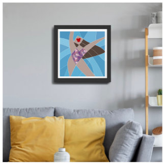 Fröken Gigi Beach Babe Simdräkt Modell Glam Art Fototryck