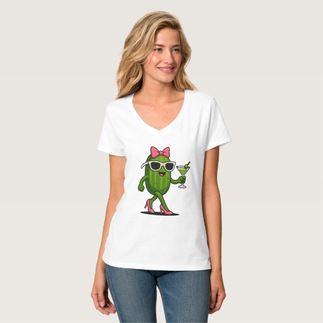 Fröken Gurka Chic T Shirt (Hel framsida)