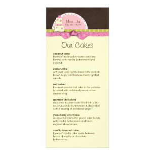 Fröken. Jen Menu-rackkort Reklamkort