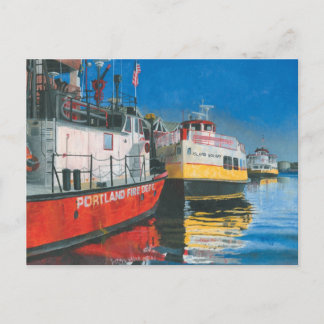 Fröken Portland Fireboat och Casco Bay Ferries Vykort