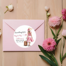 Fröken till fru Resa Rosa Båg Klänning Bröllopsdus