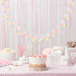 Fröken till fru Retro Glass Bröllopsfest Vimplar