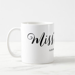 Fröken till Mrs Modern Boho Script Sängkammarparty Kaffemugg